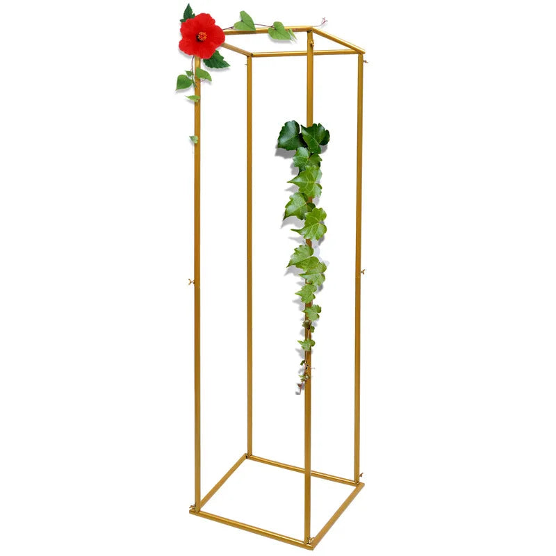 Golden Wedding Decorative Flower Stand Metal Background Landing Flower Balloon Frame Party Event Decoration