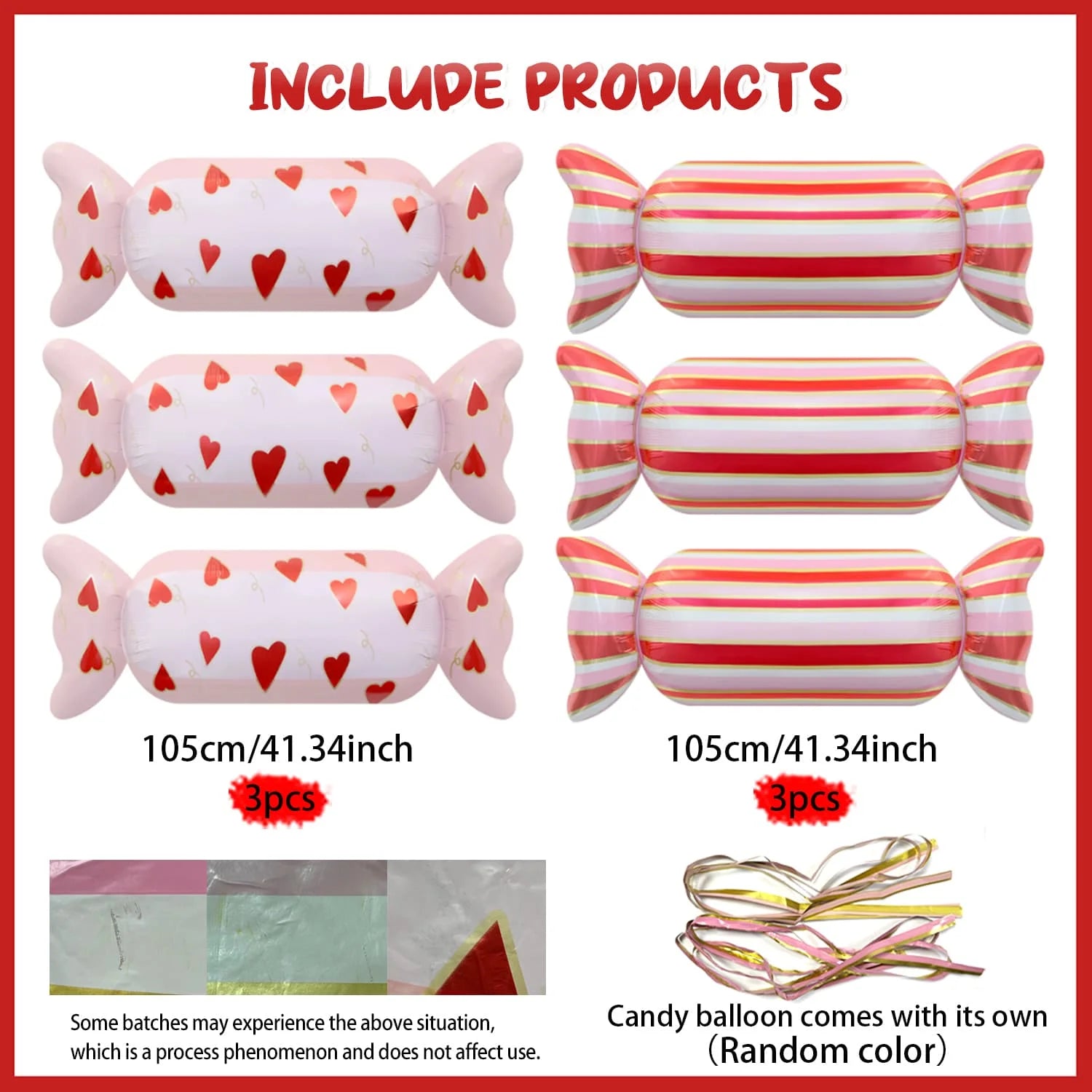 Candy shaped aluminum foil balloons with heart-shaped printed candy balloons for shower, birthday party, wedding decoration