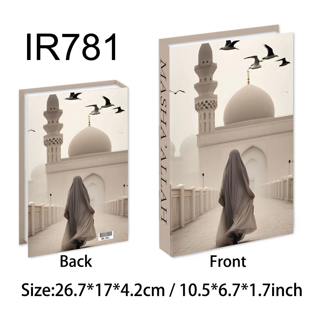 Islamic Luxury Fake Books Decorative Storage Box for Home