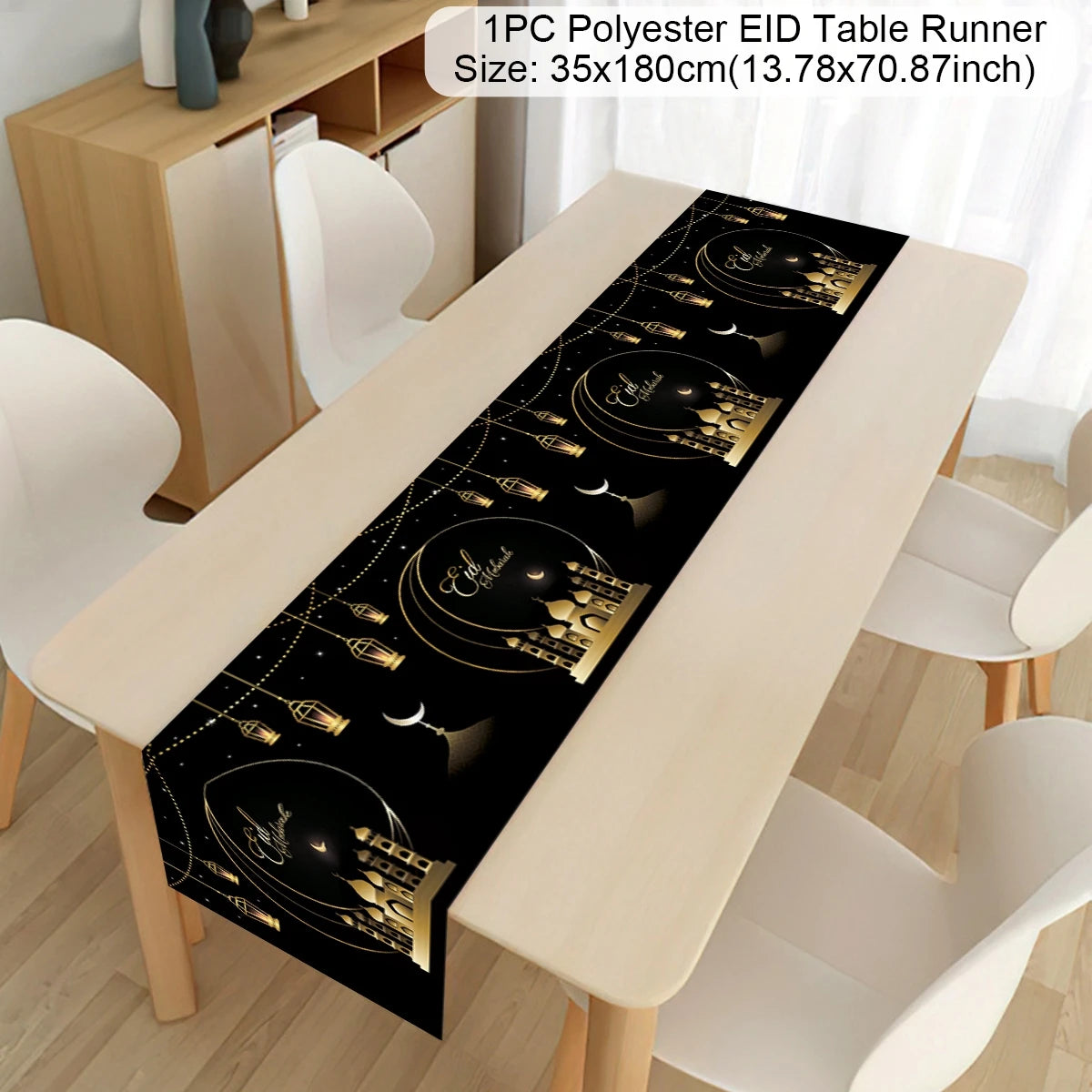 Eid Mubarak Tablerunner Ramadan Decoration For Home 2024 Islamic Muslim Party Supplies Eid Al Adha Ramadan Kareem Tablecloths