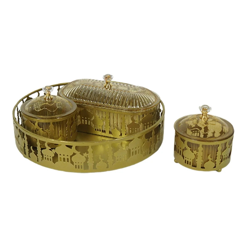 2026 Eid Mubarak Candy Holder Ramadan Candy Tray Holder Muslim Party Supplies Ramadan Eid Candy Box Islamic Decoration