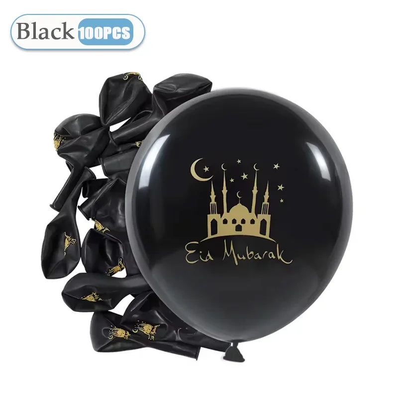 Eid Mubarak Latex Balloons Ramadan Kareem Decor Air Globos for Ramadan Mubarak Muslim Islamic Festival Party Supplies 2026