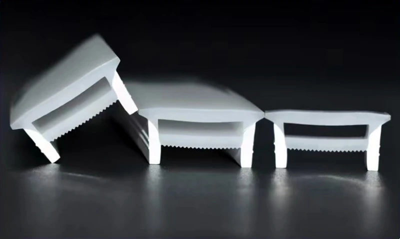 Black Flexible LED Neon Rope Lamp Silicone Tube Diffuser Recessed Channel For WS2811 WS2812B Waterproof Ribbon Neon Strip Lights