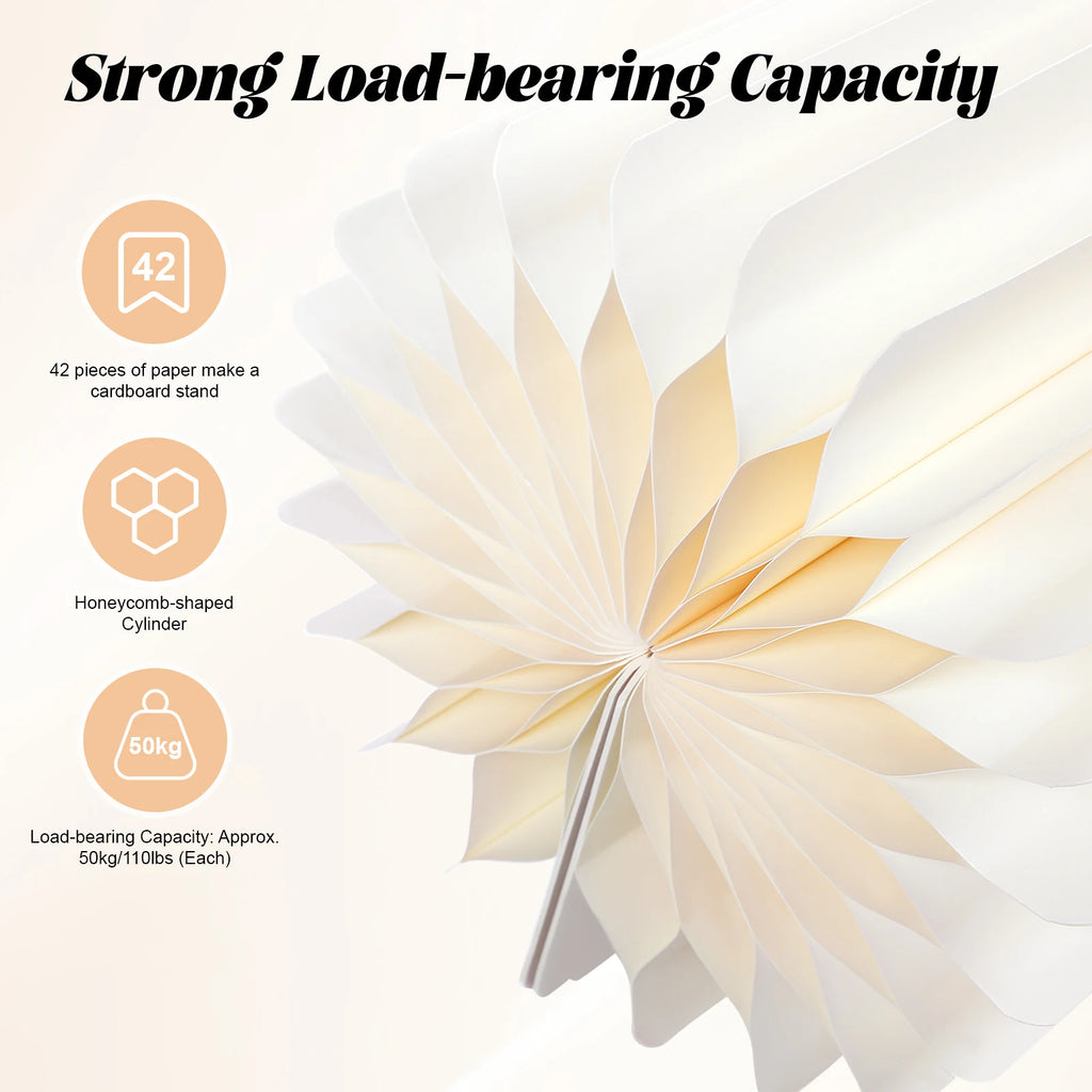 5Pcs Foldable Cardboard Flower Stands Wedding Centerpieces Display Dessert Table Column for Party Garden Decor 20+40+60+80+100cm