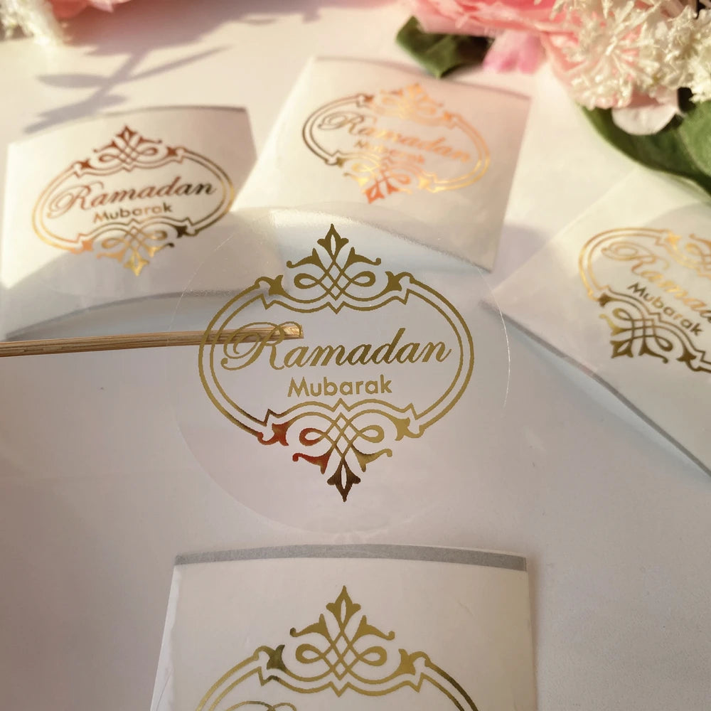 30 Ramadan Mubarak Golden Stickers ( Candle not included)