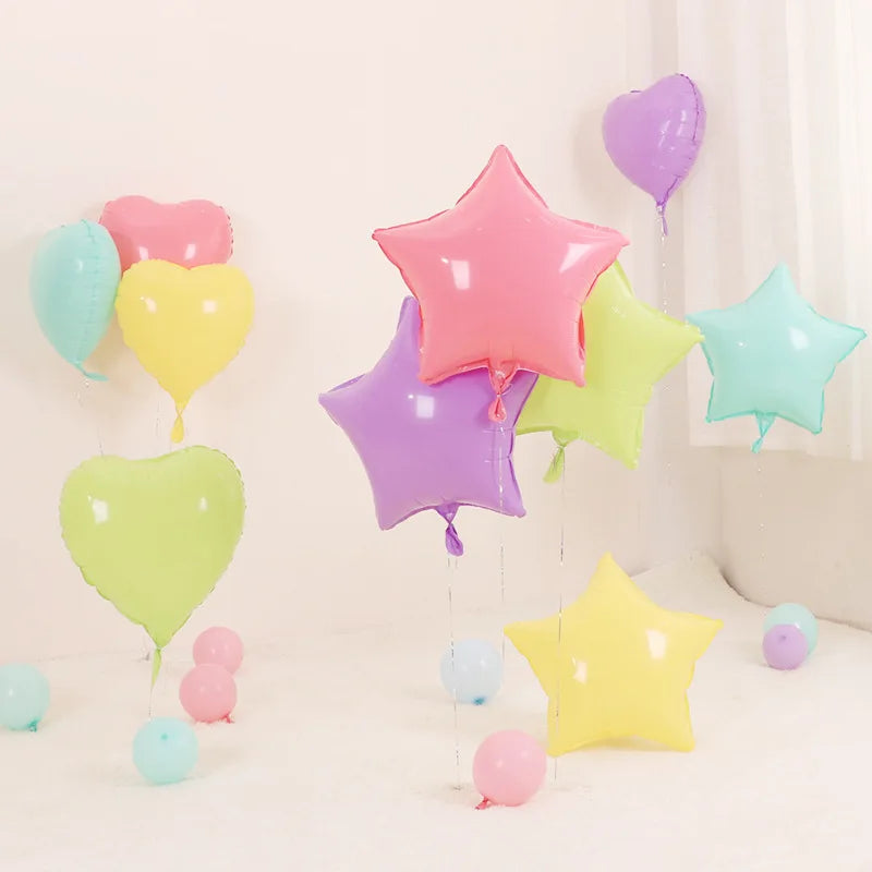10pc Love Heart Balloon Star Birthday Wedding Decoration Occasion Pentagram Drop Shipping Aluminum Foil Festival Party Supplies