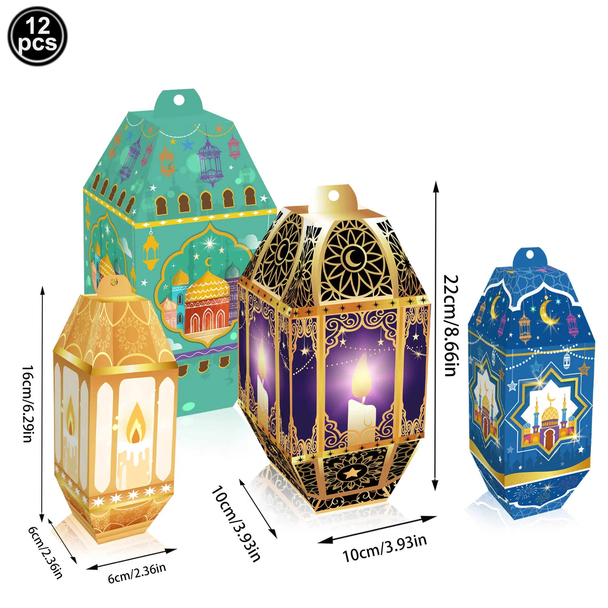 Happy Eid Ramadan Mubarak Foil Balloon DIY Decoration Islamic Ramadan Stars and Moon Helium Balloon Celebration Party Decoration