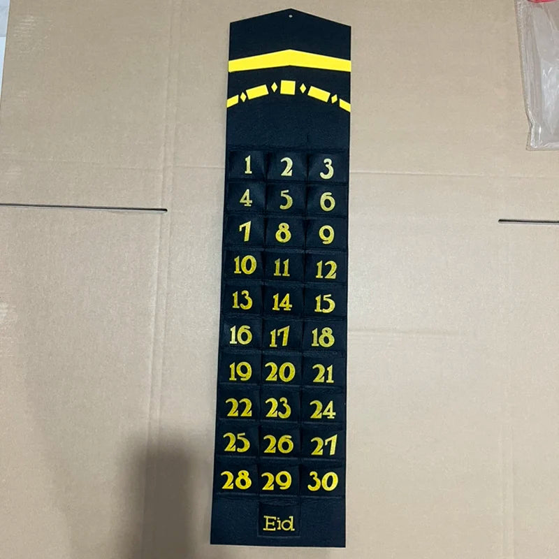 2026 Eid Mubarak Countdown Calendar Ramadan Muslim Party Hanging Calendar Decoration Craft Eid Al-adha Desktop Ornaments Gifts