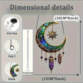 1pcs 2D Moon Acrylic Light Catcher, Traditional Islamic Design Ramadan and Eid Al-Fitr Window Hanging Decoration