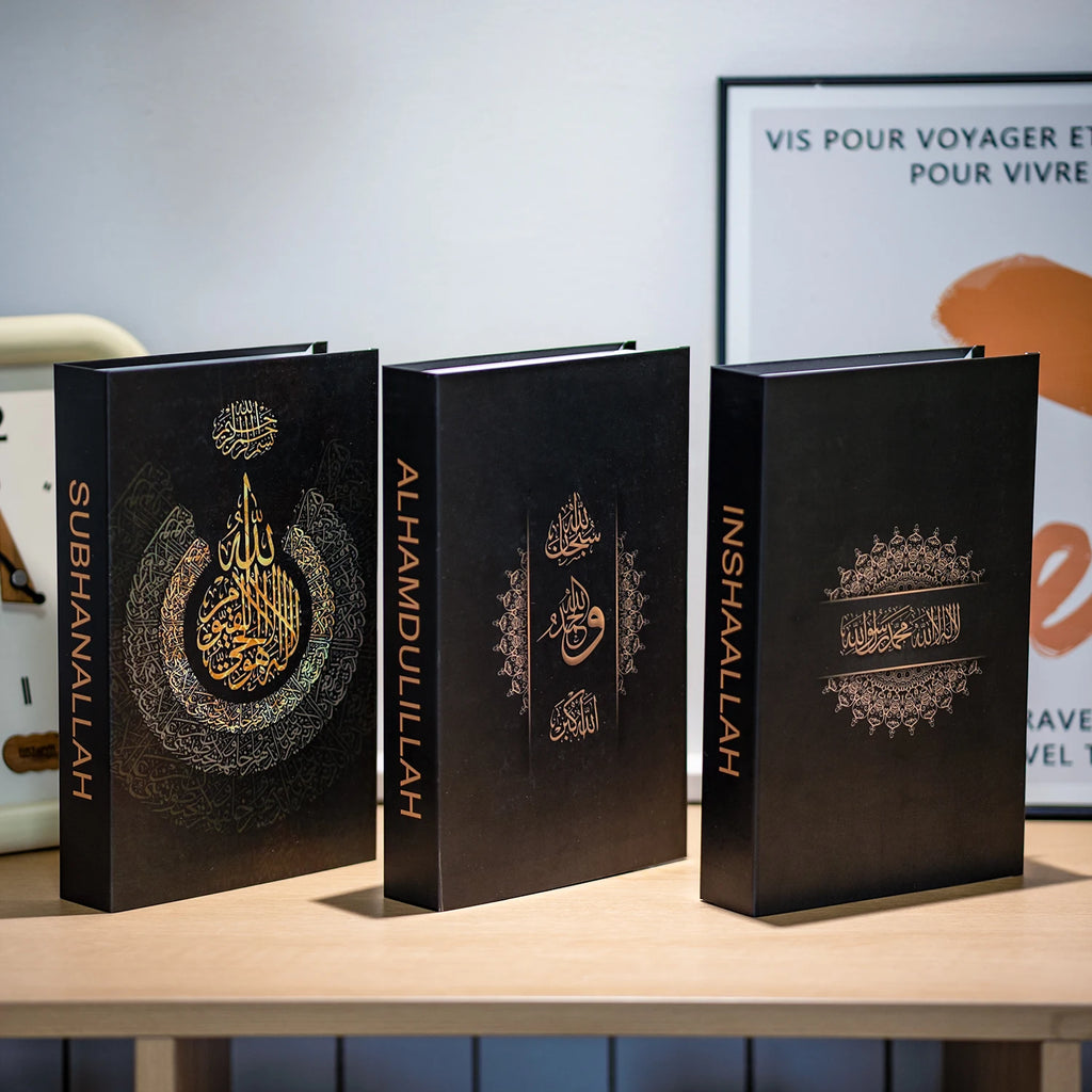 Islamic Luxury Fake Books Decorative Storage Box for Home