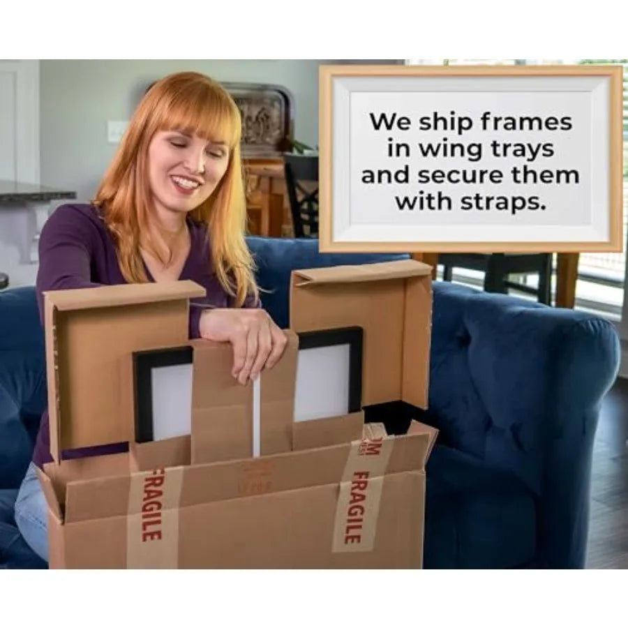 29×41 Frame Barnwood White Solid Wood Picture Frame with Whitewashed Distressed Finish, 1.5 Inches Width, 0.5 Inches Interior Depth