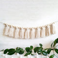 tassel Wood Bead Garland banner Ramadan mubarak Muslim Islamic Kareem Boho eid Al-Fitr home living room decoration gift sign