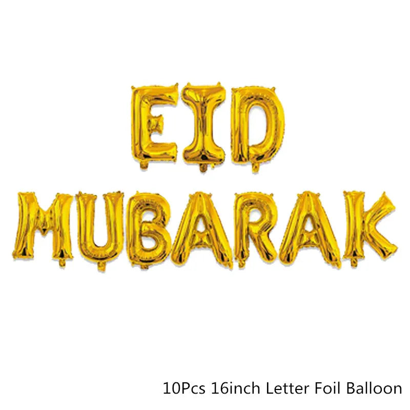 10Pcs Eid Umrah Mubarak Latex Balloon Ramadan Kareem Festival Muslim Islamic Ramadan Party Eid Al-Firt Home Decoration Supplies