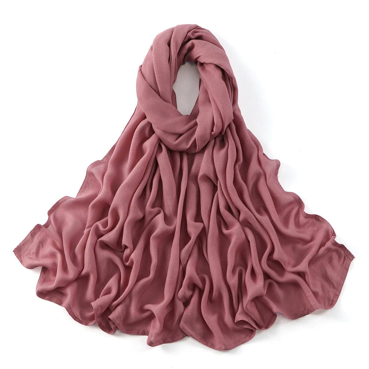 Cotton Rayon Modal Muslim Hijabs For Women Scarf Thin Plain Shawls Femme Musulman Soft Headscarf Islam Turban Headband 185*75CM