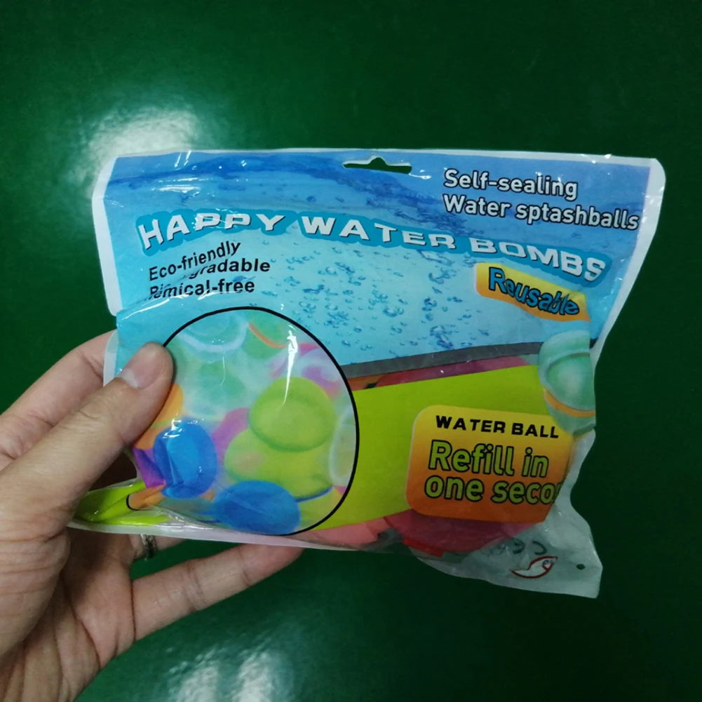 12 Pcs Magnetic Reusable Water Ball Quick Fill Balloons Fun Water Fight Game Magnetic Refillable Water Ball Pool Beach Bath Toys