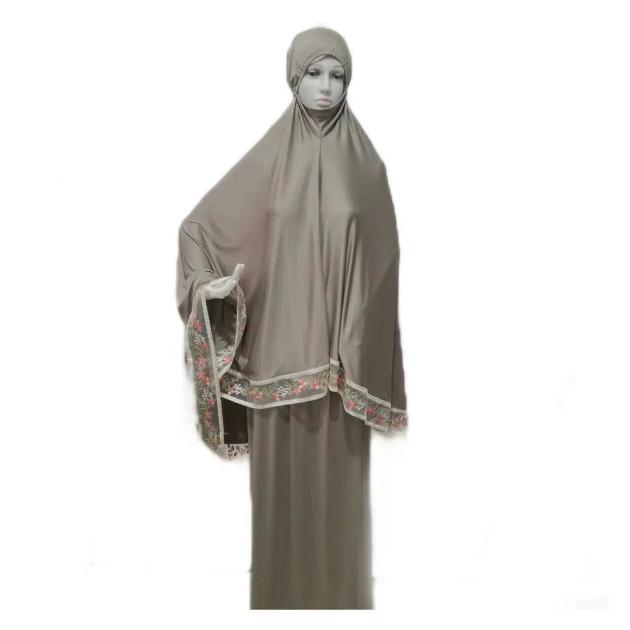 2PCS Women Muslim Islamic Hijab Blouse Skirts Sets Ramadan Prayer Khimar Abaya Robe Arab Burqa Middle East Vestidos