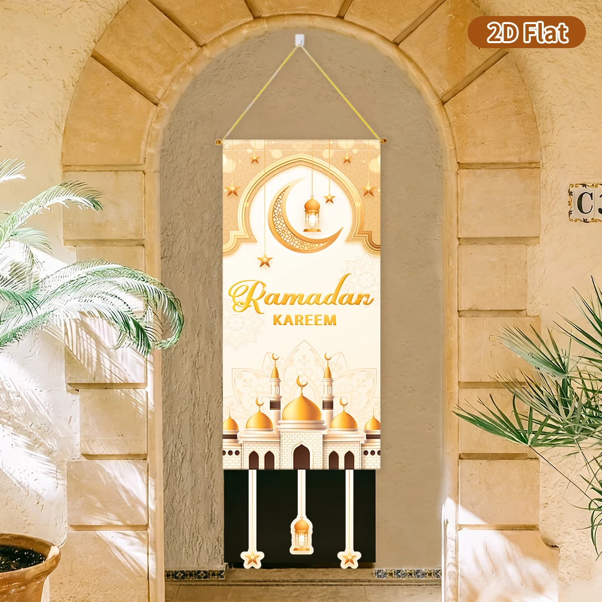 Ramadan Decoration Flag Hanging EID Mubarak Decor 2026 For Home Flag Hanging Ramadan Kareem Islamic Muslim Party Eid Gifts