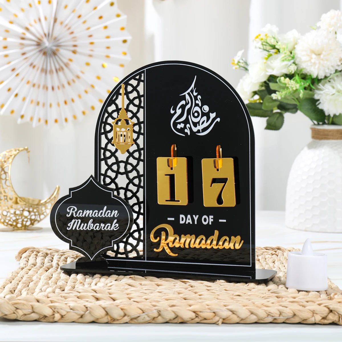 Ramadan Countdown Calendar Eid Mubarak Ornament Ramadan Decoration For Home 2025 Eid Aid Al-Adha Islam Muslim Party Supplies