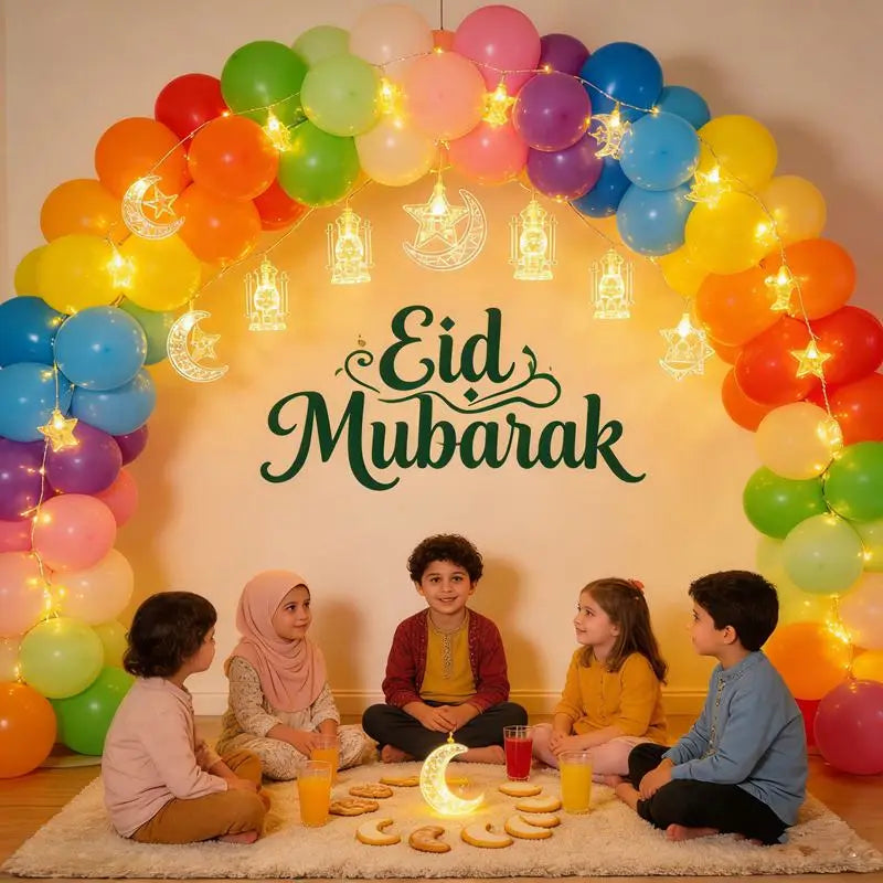 1.5M Moon Star Castle String Light EID Mubarak Ramadan Decoration Islamic Muslim Festival Party EID Al Adha Gurbang Party Supply