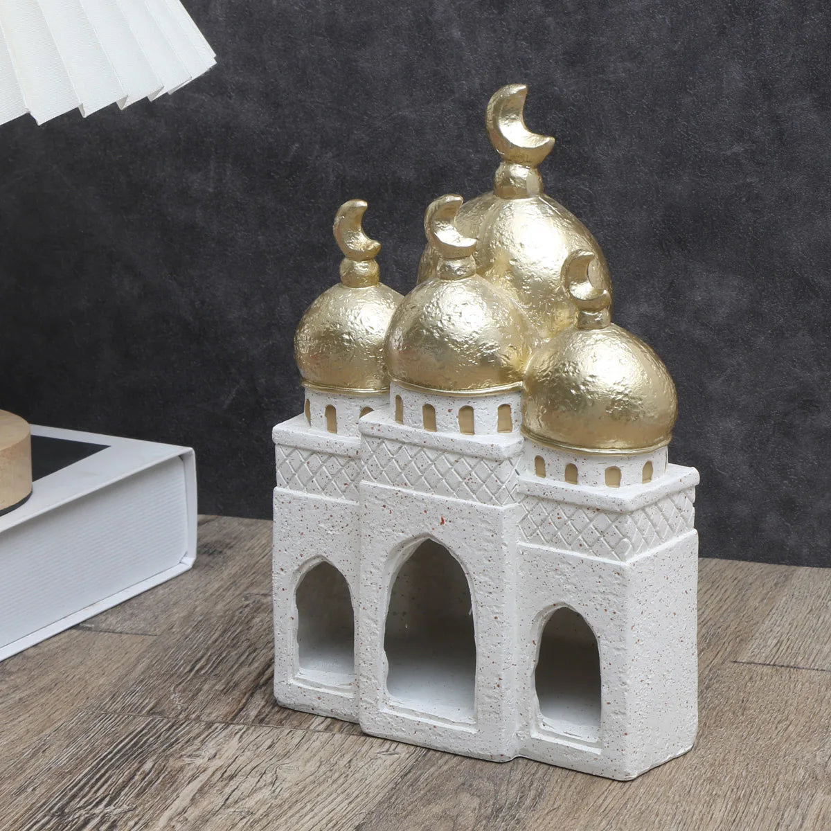 1 PC Candlestick Muslim Kaaba Dome Mosque Islamic Desktop Ornament Table Car Decor Crafts Gifts