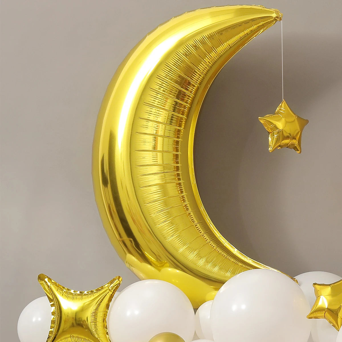 Moon, Stars, Clouds, Balloon Chain Party Decoration and Arrangement 1 set of 61 pieces