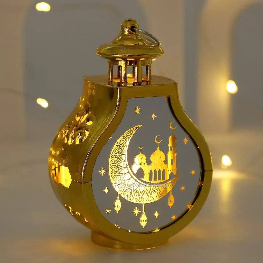 Eid Mubarak LED Wind Lamp Ornament Islam Muslim Party Decor Supplies Ramadan Lantern 2026 Eid Decoration for Home Party Gift