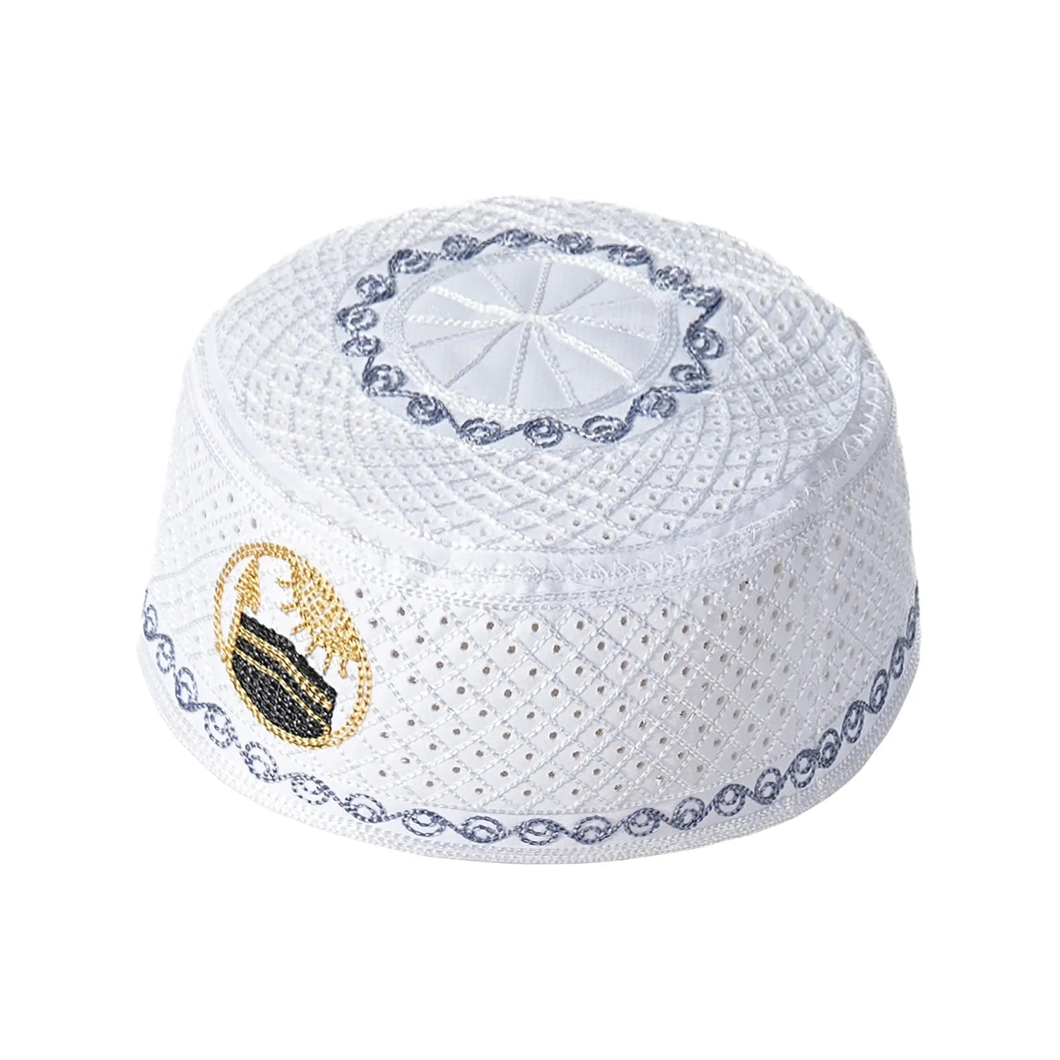 New Muslim Men Prayer Cap Hat Cotton Embroidery Leisure Saudi Arabia Islamic Hat Cap Men Headscarf Topkippot Turban Saudi Cap