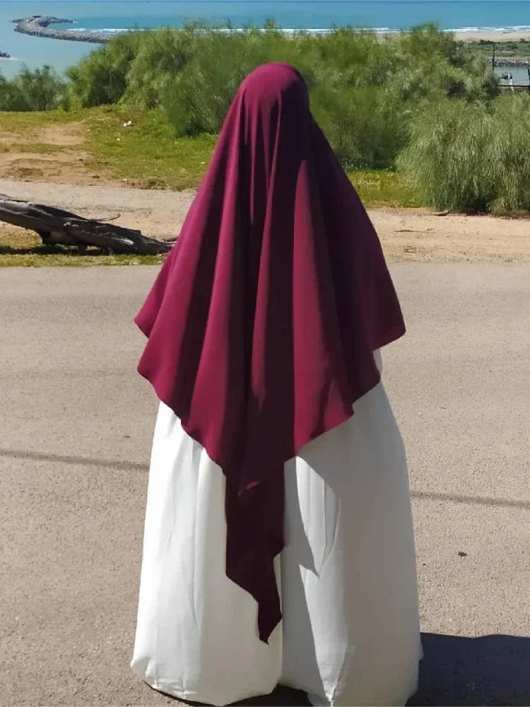 Eid Prayer Garment Hijab Long Khimar Ramdan Muslim Long Headcarf Women One Piece Jubha Islamic Hijabs Musulman Dejellab 2026