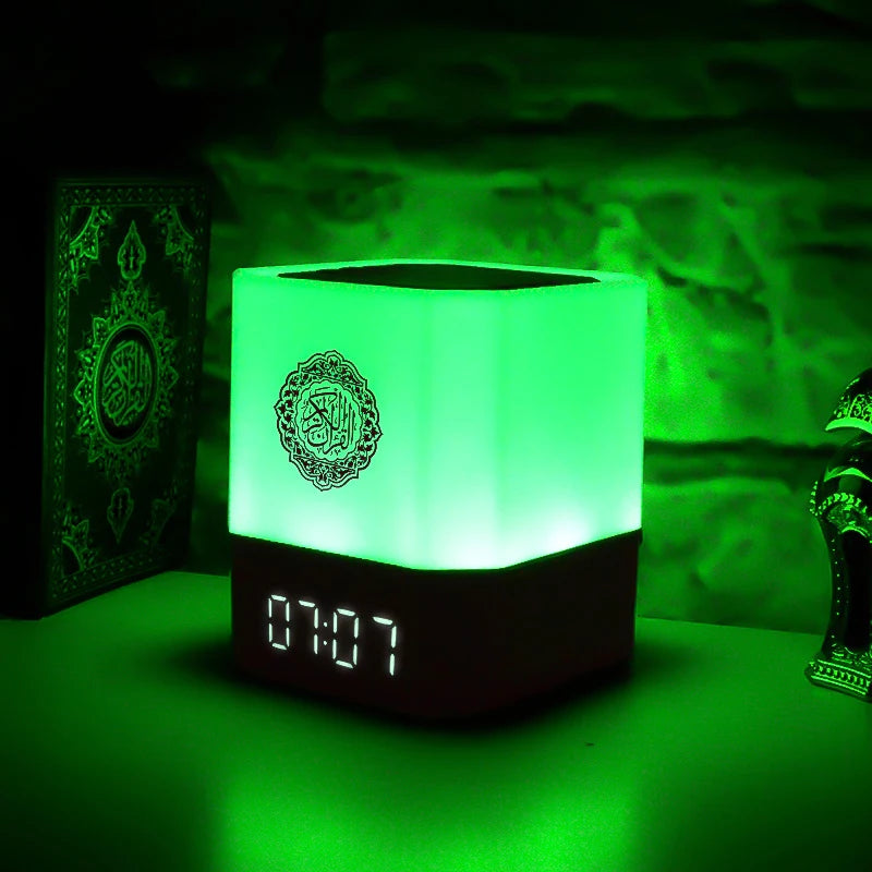Quran Azan Clock Koran Islamic Muslim Bright Night Light Lamp Holy Bluetooth Speaker Wireless Portable Arab Ramadan Caixa De Som