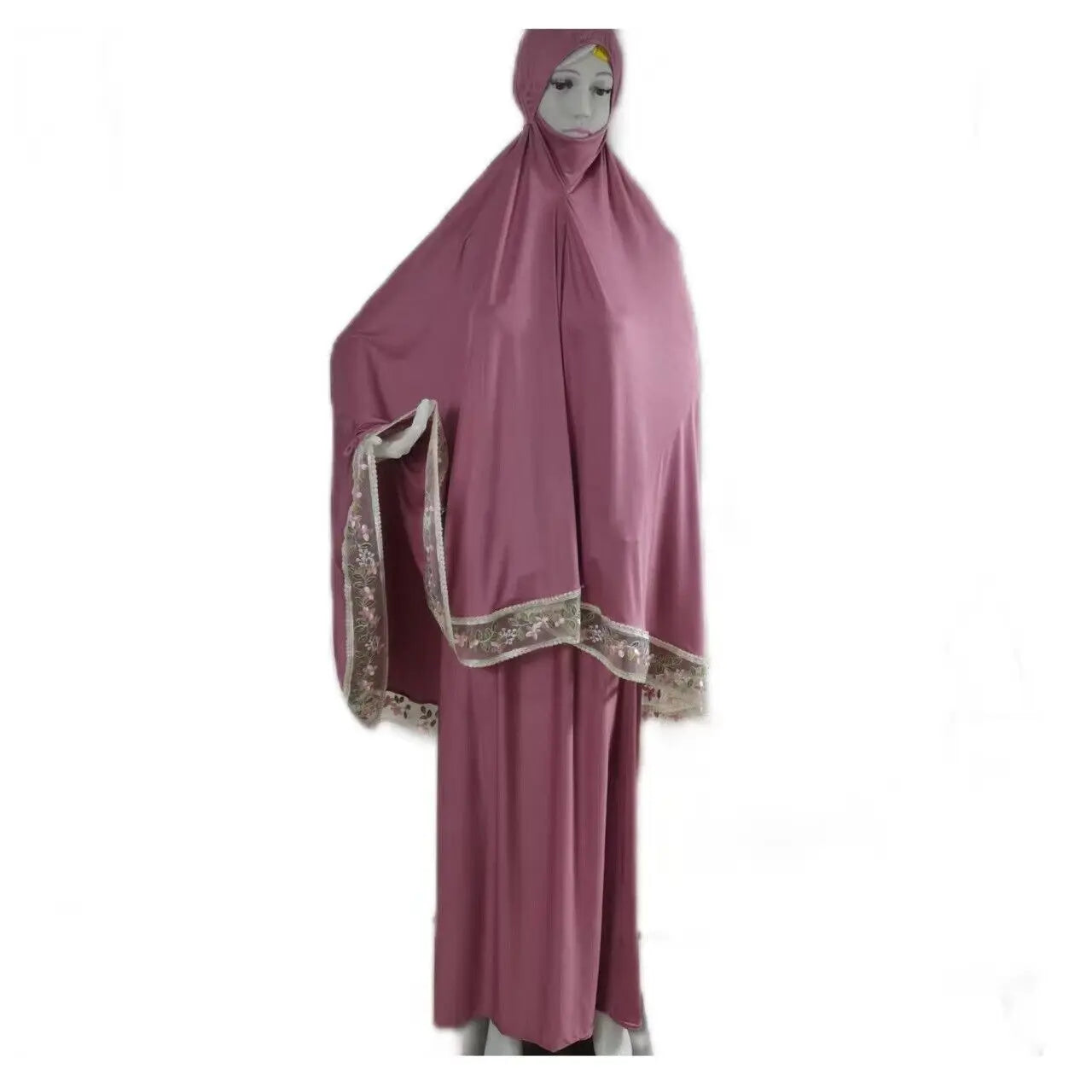 2PCS Women Muslim Islamic Hijab Blouse Skirts Sets Ramadan Prayer Khimar Abaya Robe Arab Burqa Middle East Vestidos