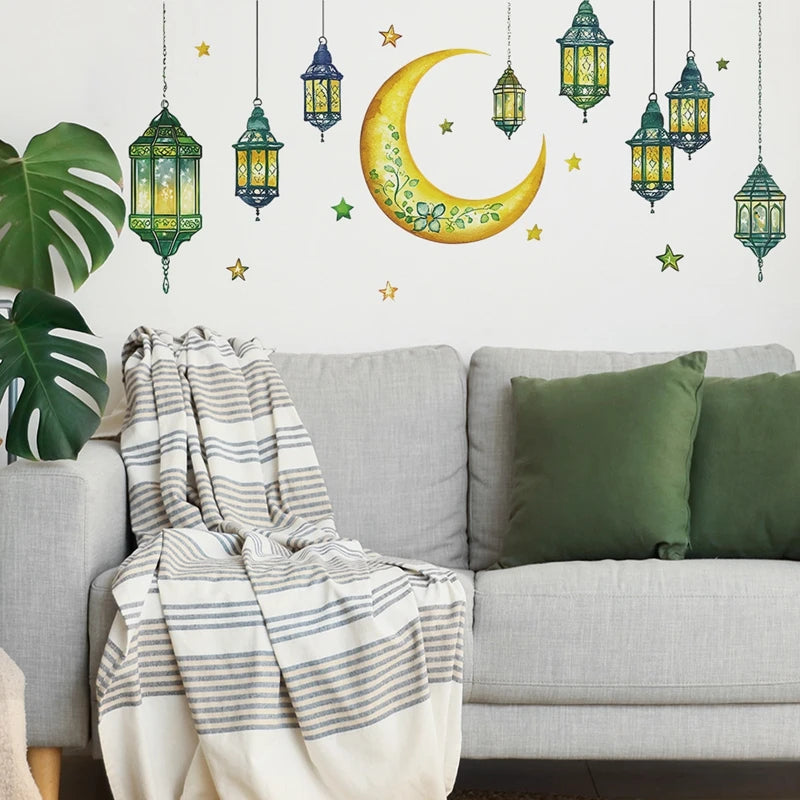 Ramadan Stickers Ramadan Decorations 2026 Muslim Party Wall Sticker Accessories Eid Mubarak Home Decor Ramadan Gifts