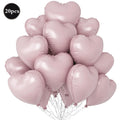 20Pcs Heart Balloons 18inch Cream Pink Love Heart Shaped Balloon Girls Birthday Party Bridal Wedding Valentine's Day Decorations