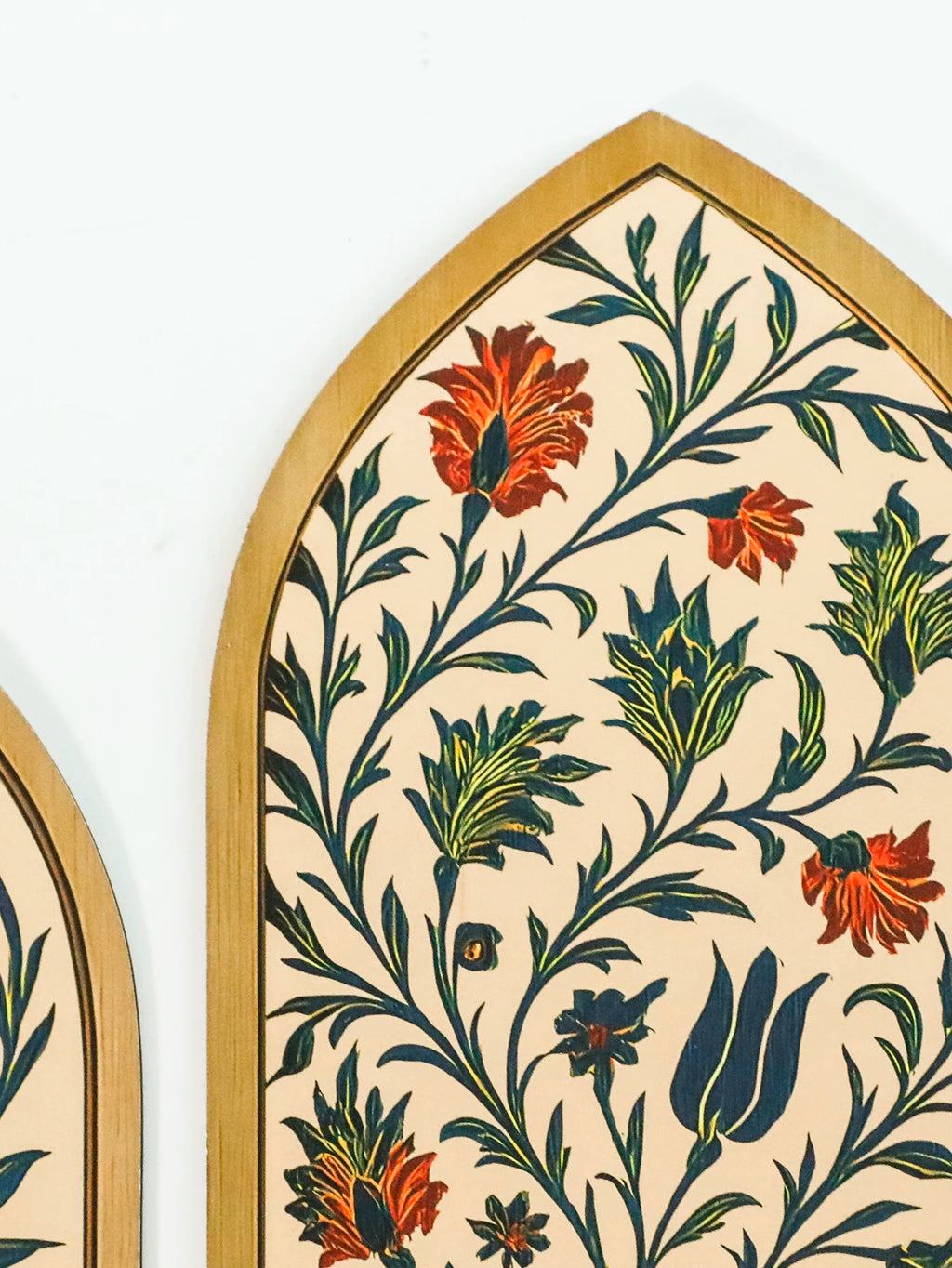 3pcs Islamic Arch Window Style Wall Hanging Floral Pattern Decor Wall Stickers for Ramadan & Eid Home Decor Muslim Festival Gift