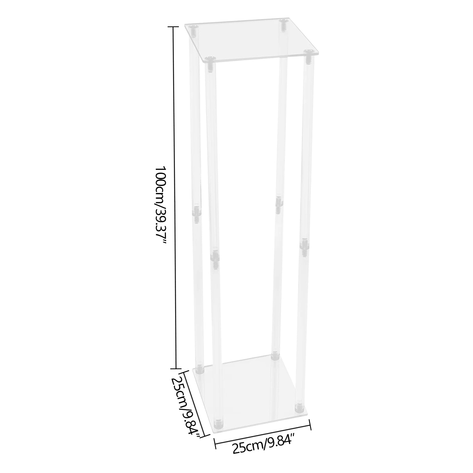 Clear Wedding Geometric Flower Vase Column Stand for Wedding Party Table Centerpiece