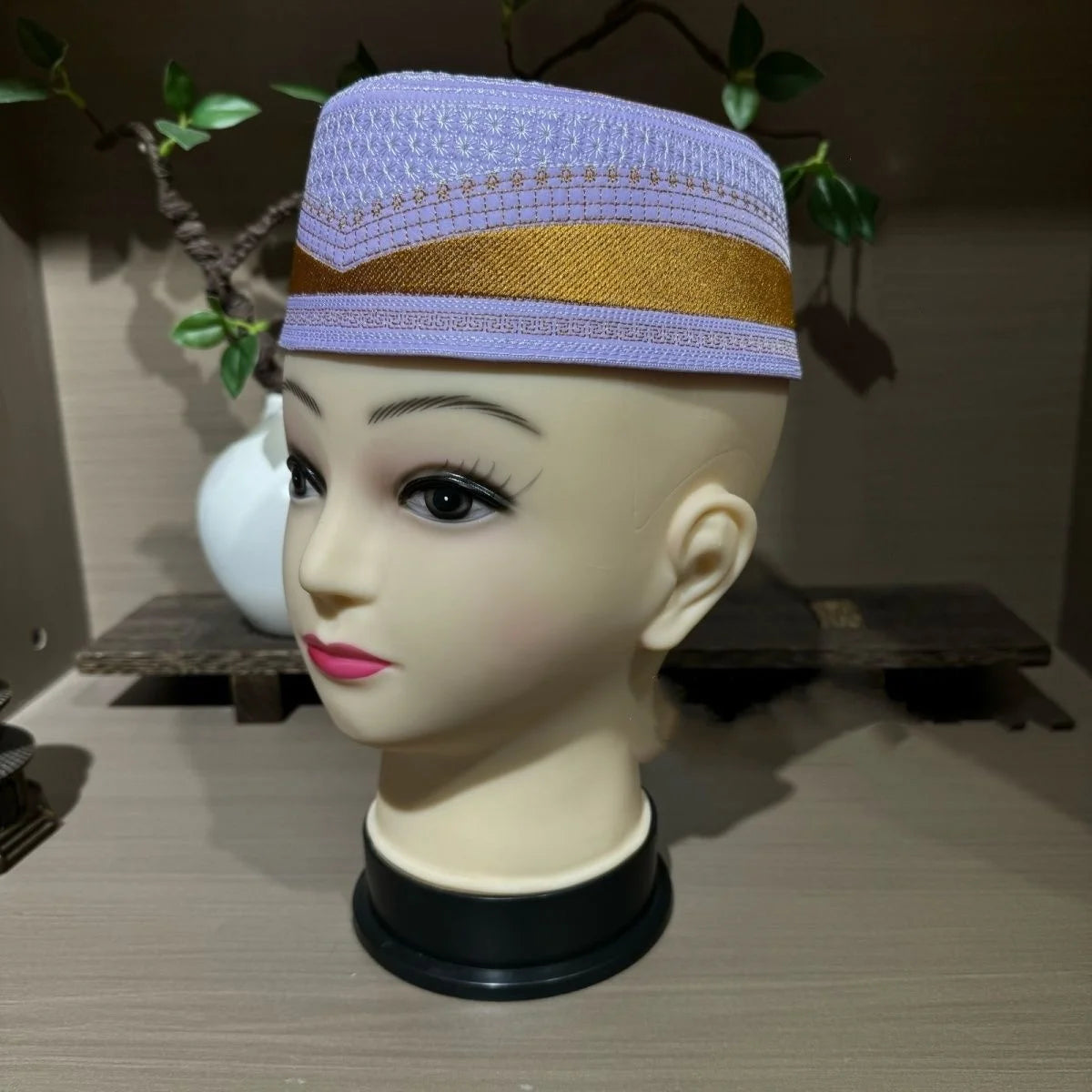 Muslim Caps For Men, Children Hat, Turkey Tax Kipa Kufi Saudi Islamic Prayer Yellow Turban Embroidery