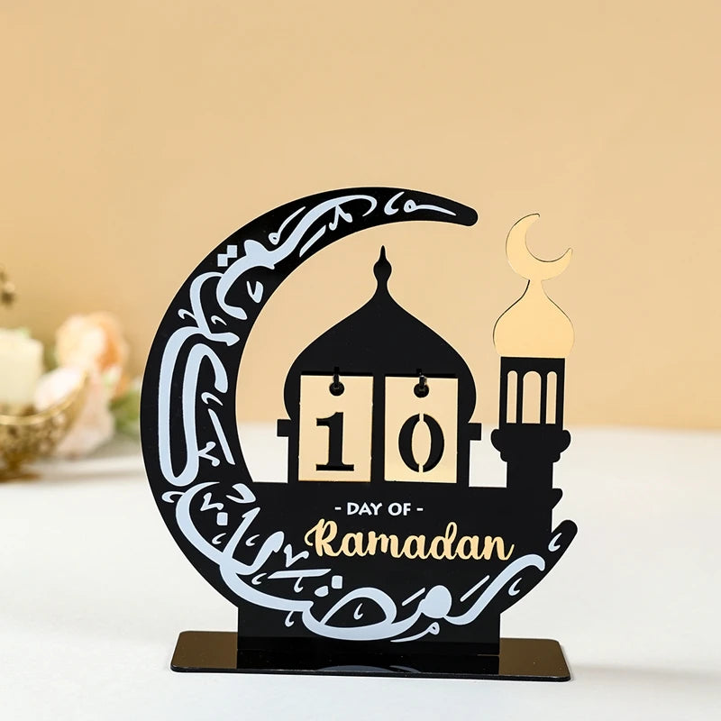 Ramadan Countdown Calendar Eid Mubarak Ornament Ramadan Decoration For Home 2025 Eid Aid Al-Adha Islam Muslim Party Supplies