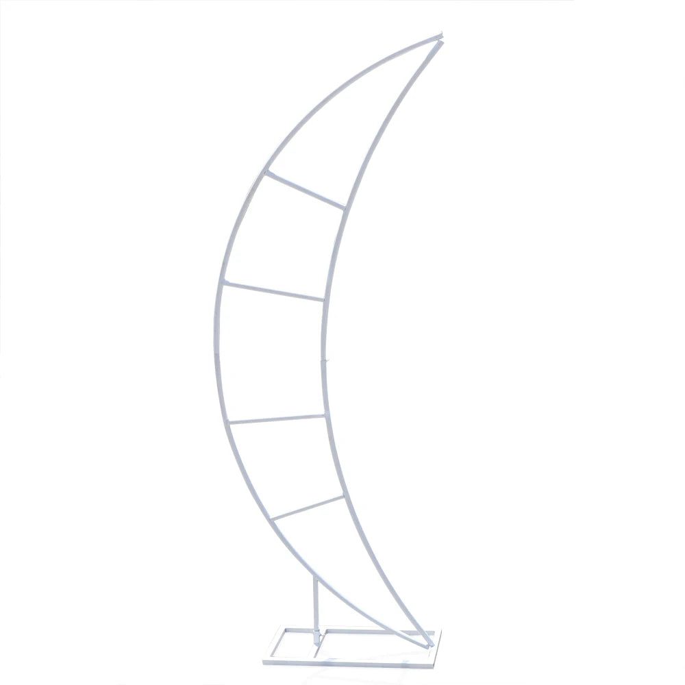 79" White Metal Crescent Moon Wedding Arch 2PCS DLY Decor Framework Iron For Wedding Party Stand