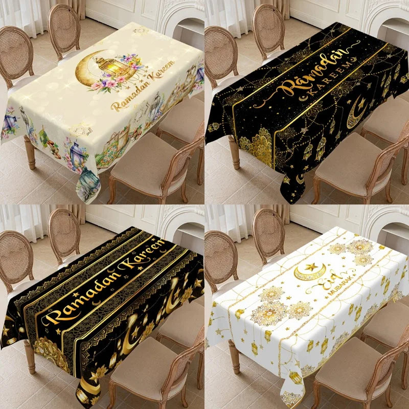 Eid Mubarak Table Runner Ramadan Tablecloths Ramadan Kareem Decoration for Home 2026 Islamic Muslim Party Eid Al Adha Gifts