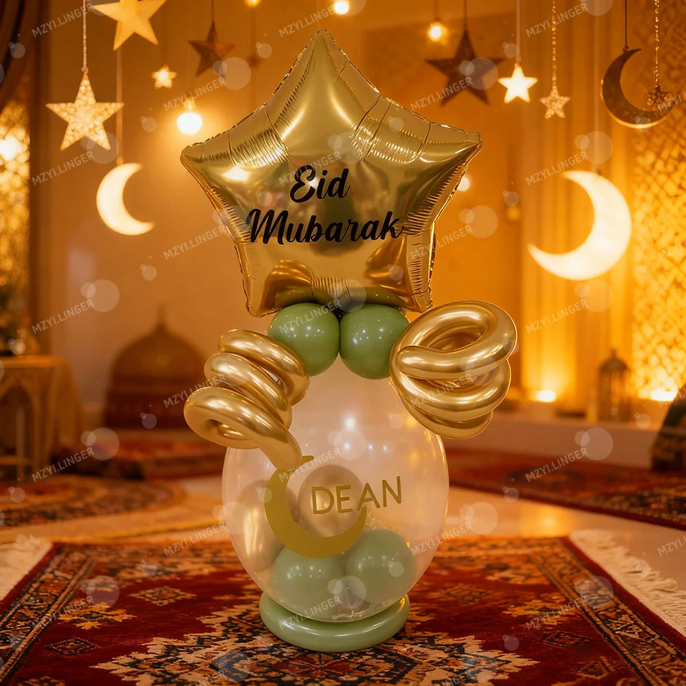 Ramadan balloon set of stars and moon balloons, used for decoration during Ramadan and home Eid al Fitr balloon decoration