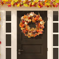 Artificial Fall Pumpkin Wreath Decor Hanging Harvest for Wedding Indoor Door