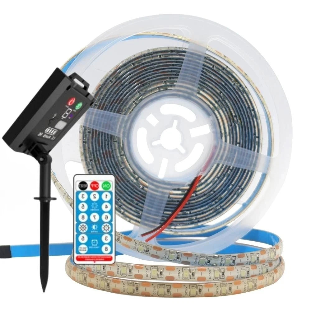 5V Solar LED Stripe Outdoor IP65 Waterproof String Lamp Garden Decoration Street Garland 8 Modes Fairy Lights