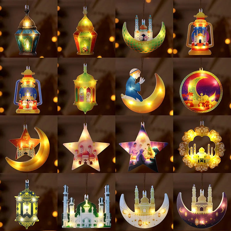 3M 10LED EU Plug Star Lamp Curtain, Ramadan Lamp for Bedroom, Home & Outdoor, Eid Party Decoration