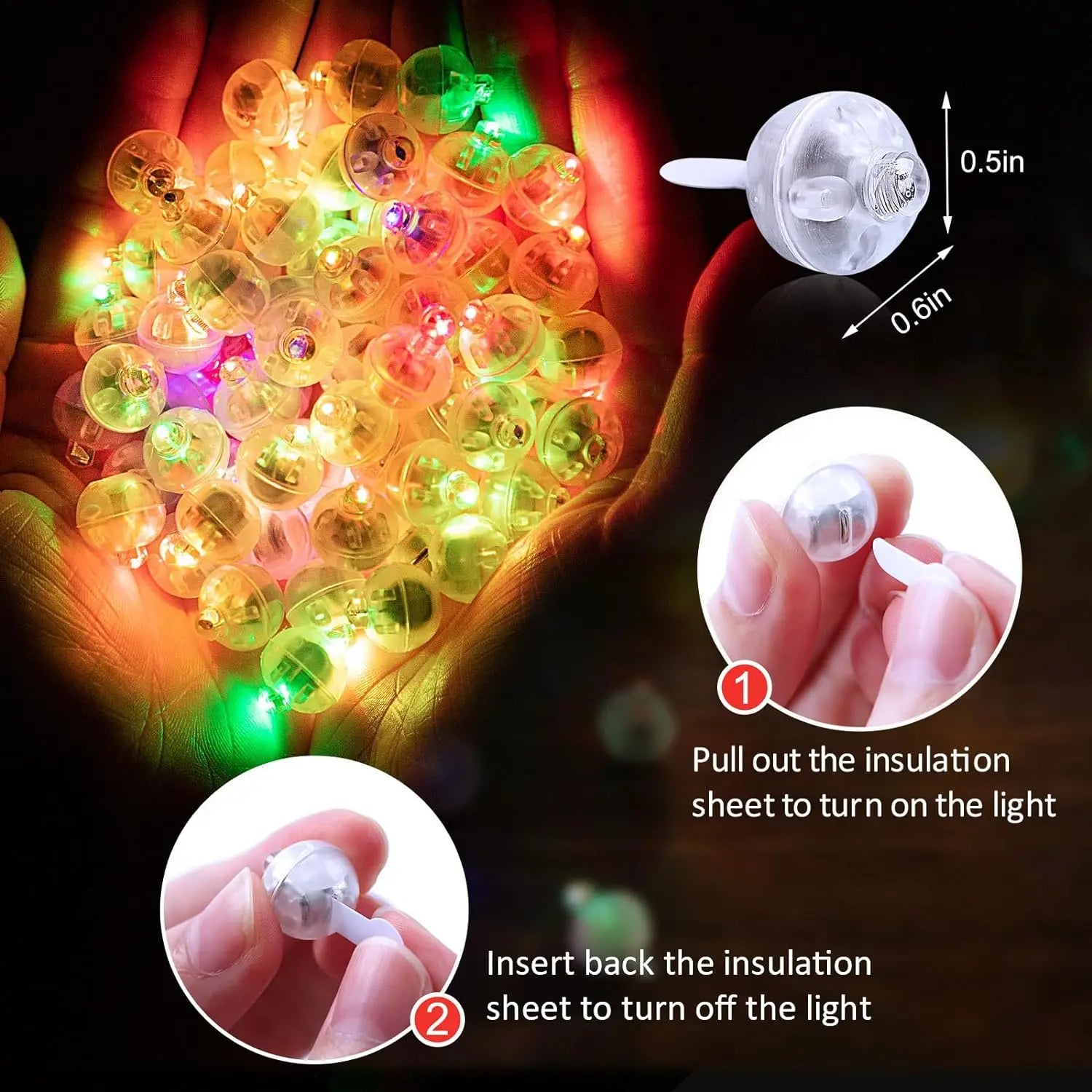 50/100 Pcs LED Balloon Lights Mini Round Ball Balloon night light LED Flash Lamp for Paper Lanterns Wedding Party Decorations