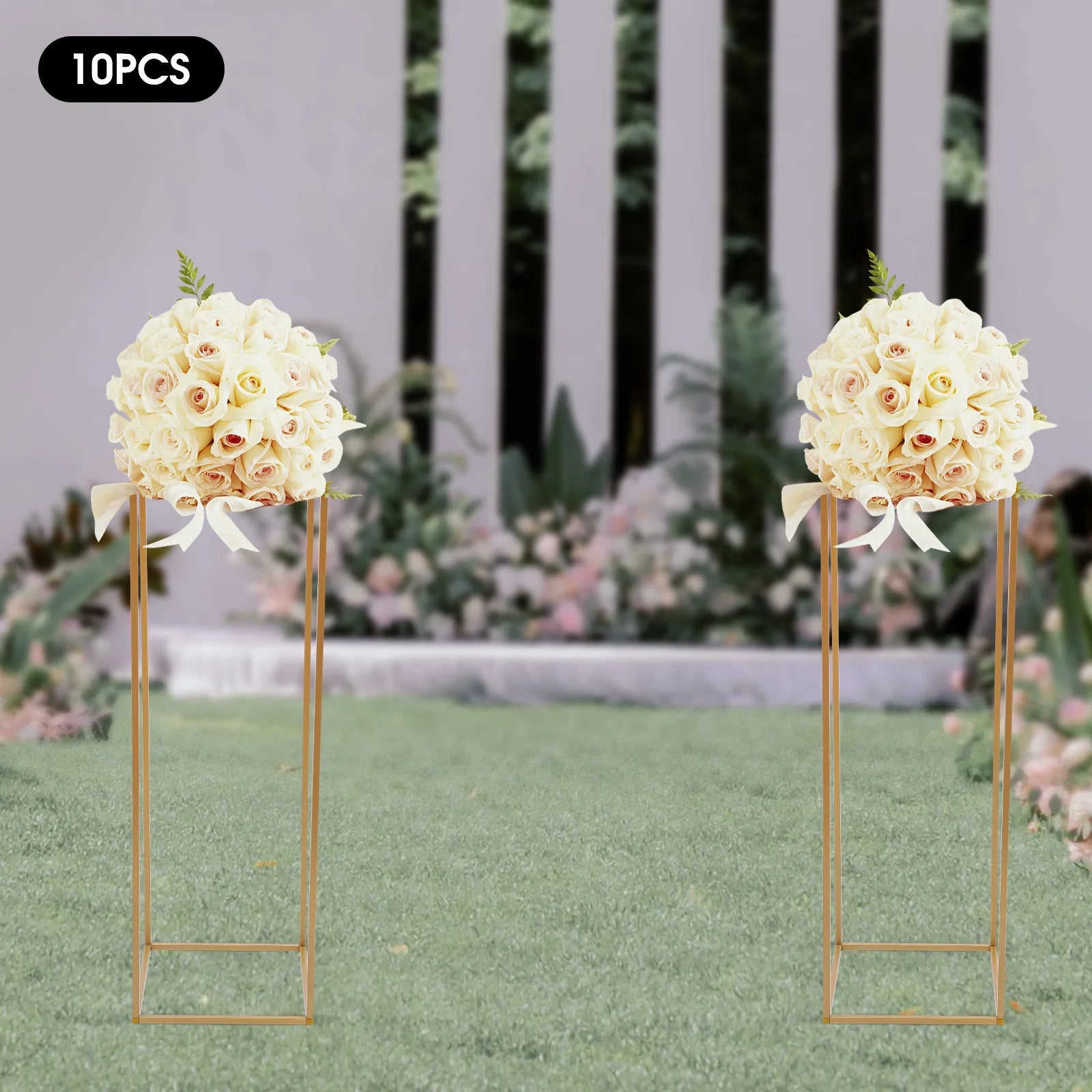 10PCS Metal Flower Stand Geometric Flower Vase Stand Road Lead Rack for Table Centerpieces Party Elegant Floral Arrangement
