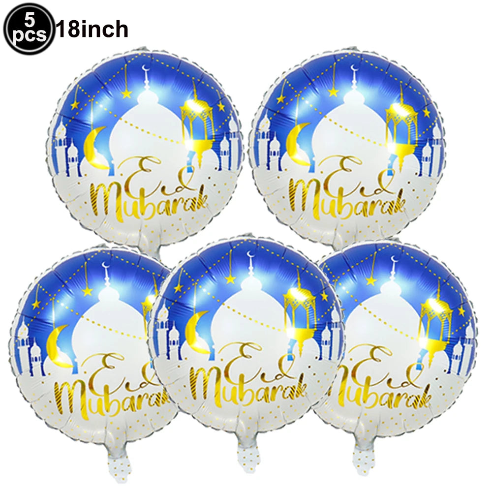 Gold Star Crescent Moon Lantern Ramadan Garland EID Decoration Happy Ramadan Mubarak Party Decor Islamic Nights Party Supplies