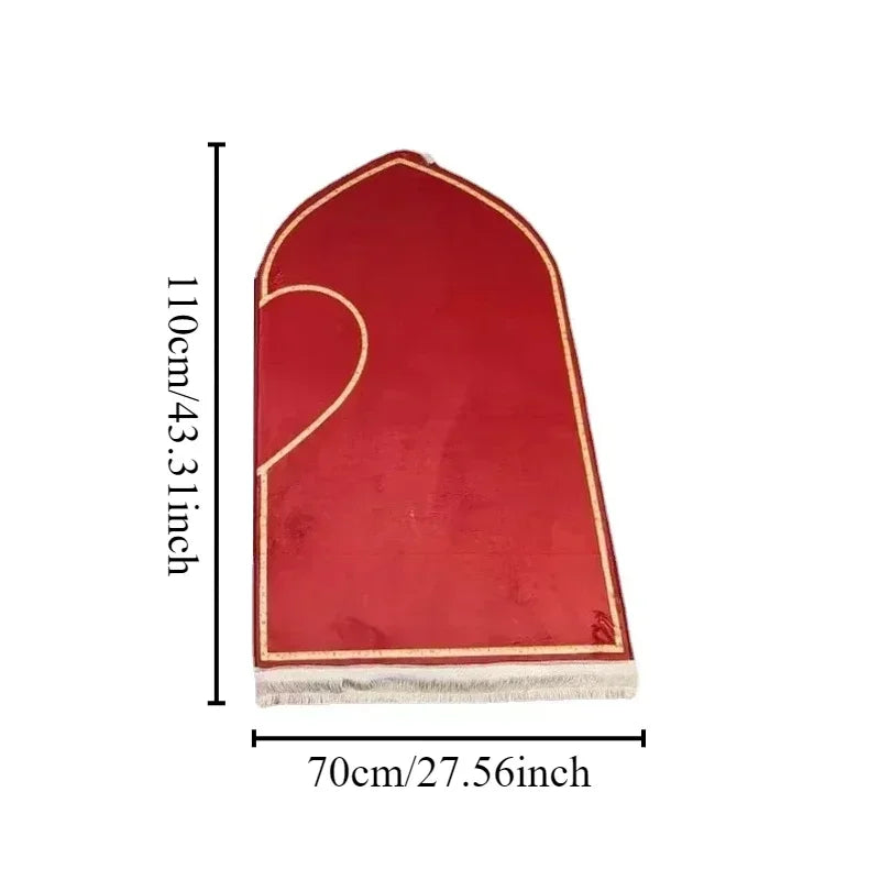 Couple Set Prayer Mat Thick Printed Flannel Adult Worship Mats Prayer Carpets for Living Room Rugs Alfombras Para Sala