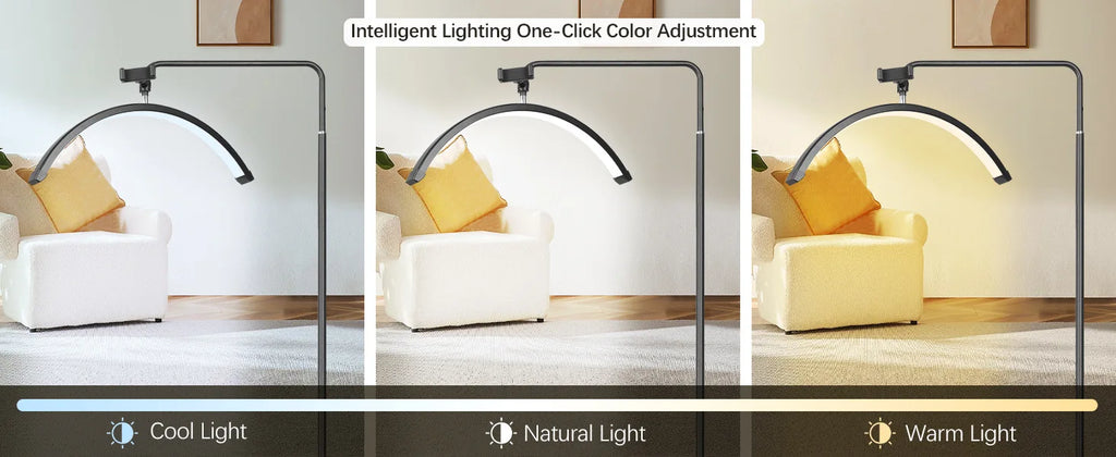 Half Moon Floor Standing Fill Light 40W Dimmable For Beauty Salon Beauty Trimming & Massage LED Lighting Fixtures