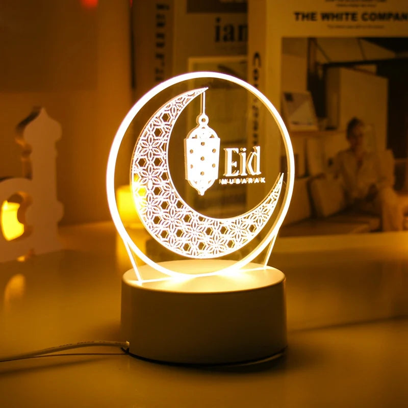 EID Night Light Mubarak Ramadan Decoration For Home 2025 Islamic Muslim Party Decor Ramadan Kareem Happy Eid Al Adha Ramadan