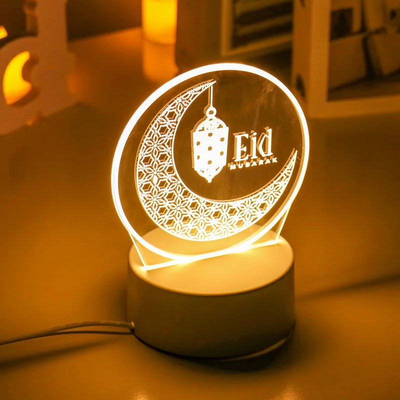 EID Night Light Mubarak Ramadan Decoration For Home 2025 Islamic Muslim Party Decor Ramadan Kareem Happy Eid Al Adha Ramadan