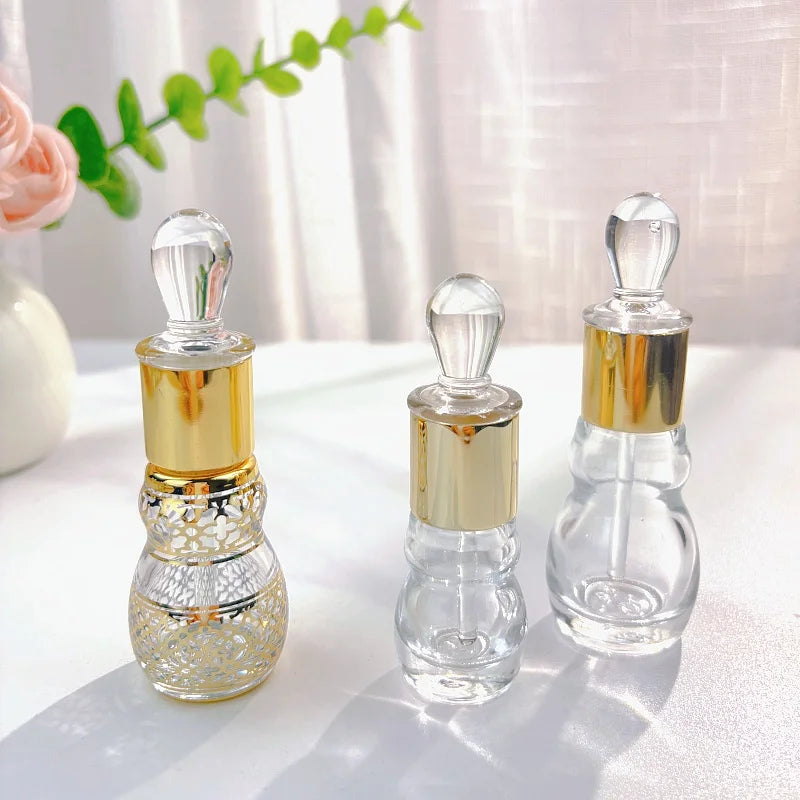 10/30pcs 6ml Thick Glass Essential Oil Bottle 12ml Attar Oil Bottles Empty Perfume Container With Glass Drop Stick